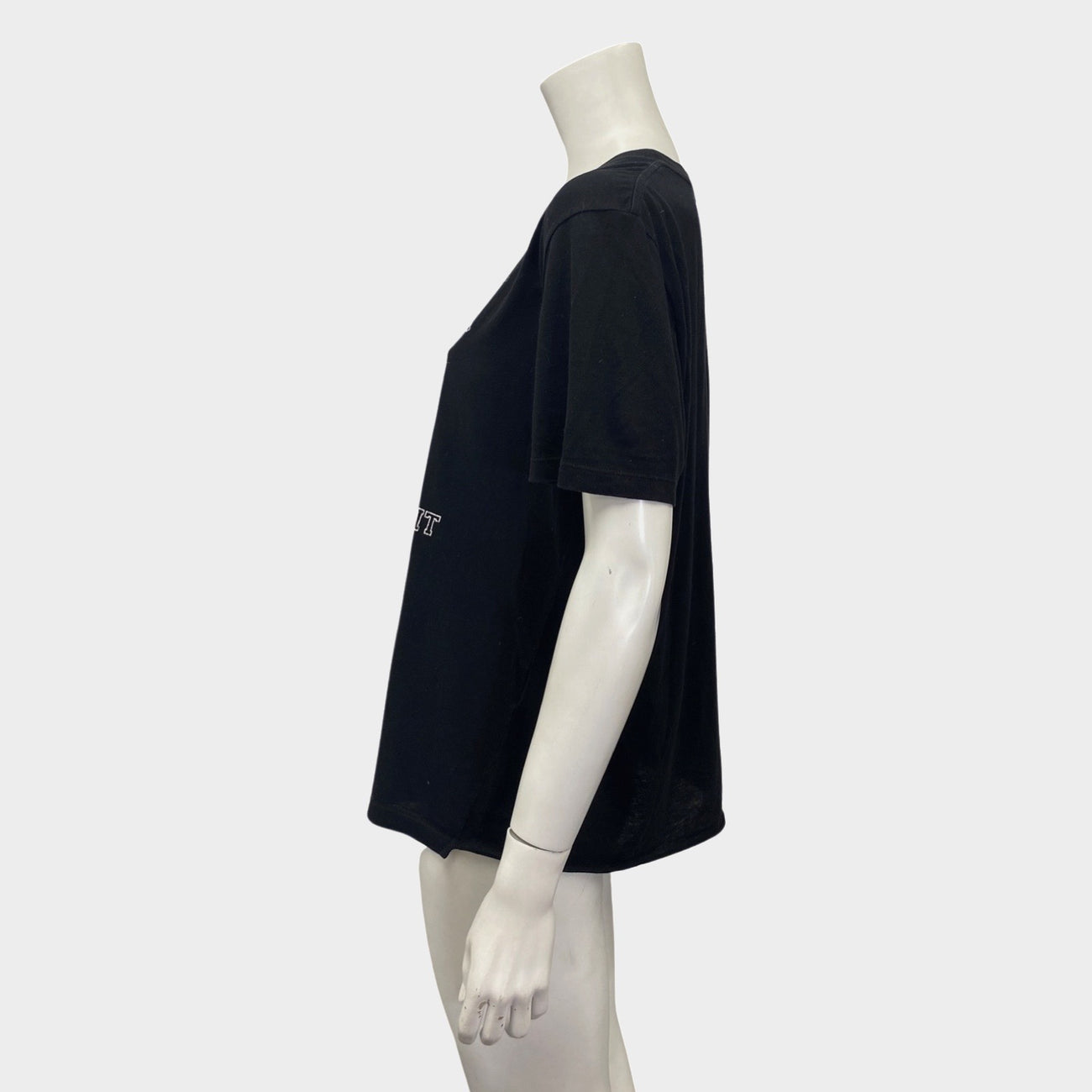 Saint Laurent women's black cotton graphic 