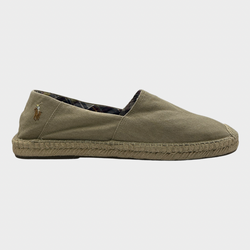 RALPH LAUREN men's beige canvas and raffia sole espadrilles