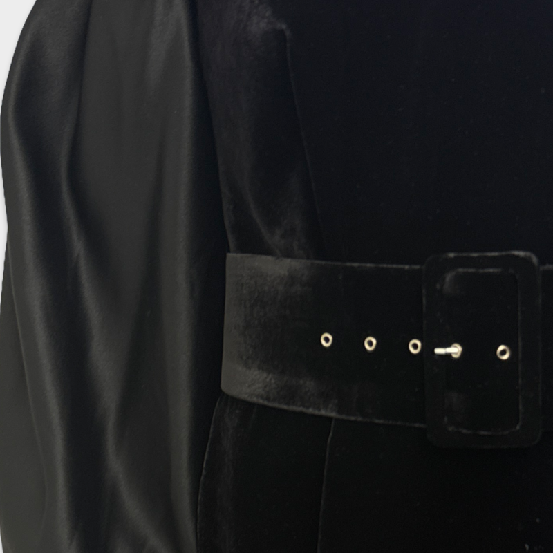 RASARIO Women's Black velvet mini Dress