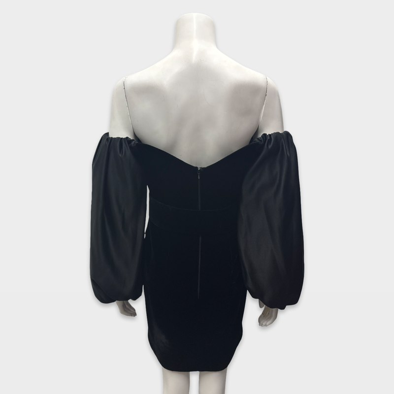 RASARIO Women's Black velvet mini Dress