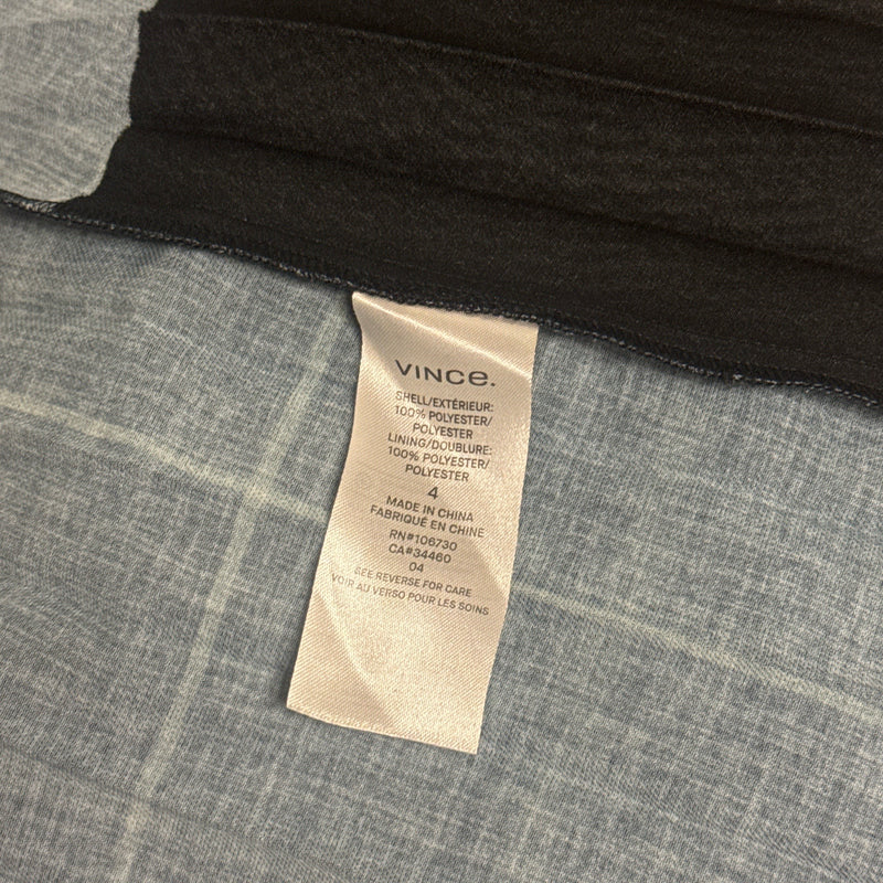 VINCE Navy Pleated Skirt