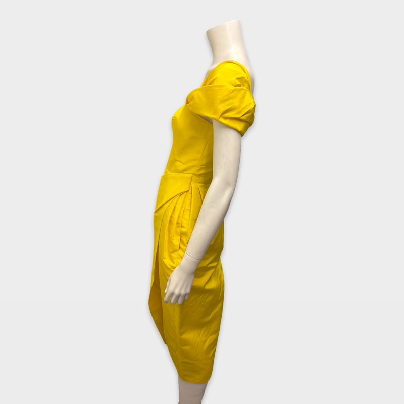 Carolina Herrera Yellow silk dress
