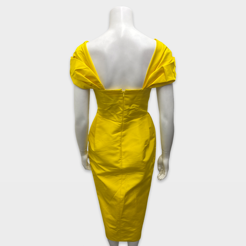 Carolina Herrera Yellow silk dress