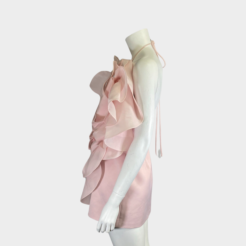 Magda Butrym women's pink flower mini dress