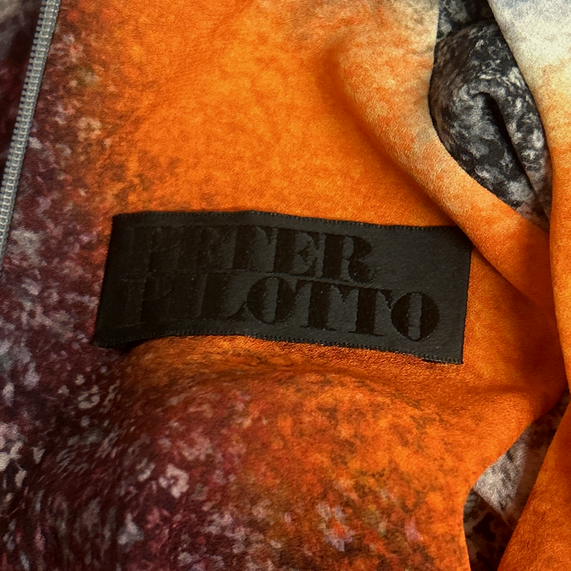 Peter Pilotto Orange And Multicolour Silk Asymmetrical Style Dress