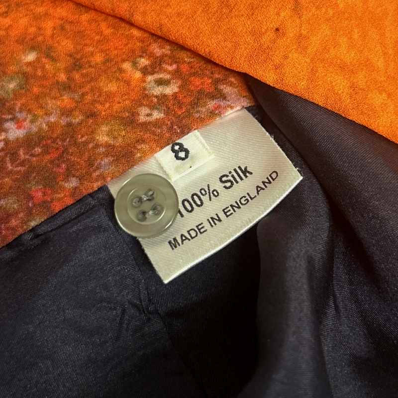 Peter Pilotto Orange And Multicolour Silk Asymmetrical Style Dress