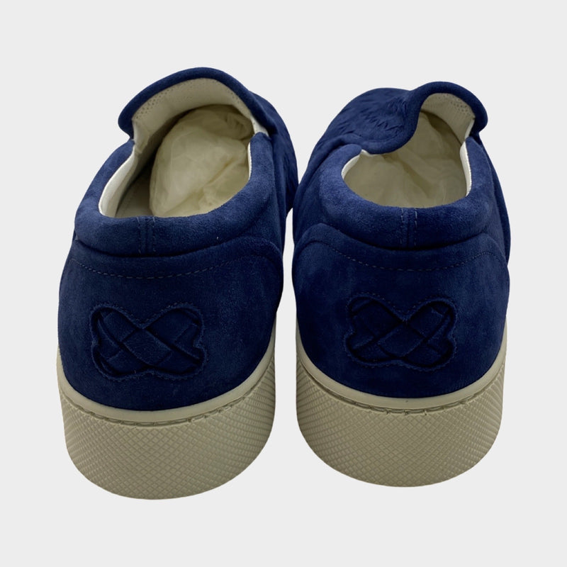 Bottega Veneta women's blue suede slip-on sneakers