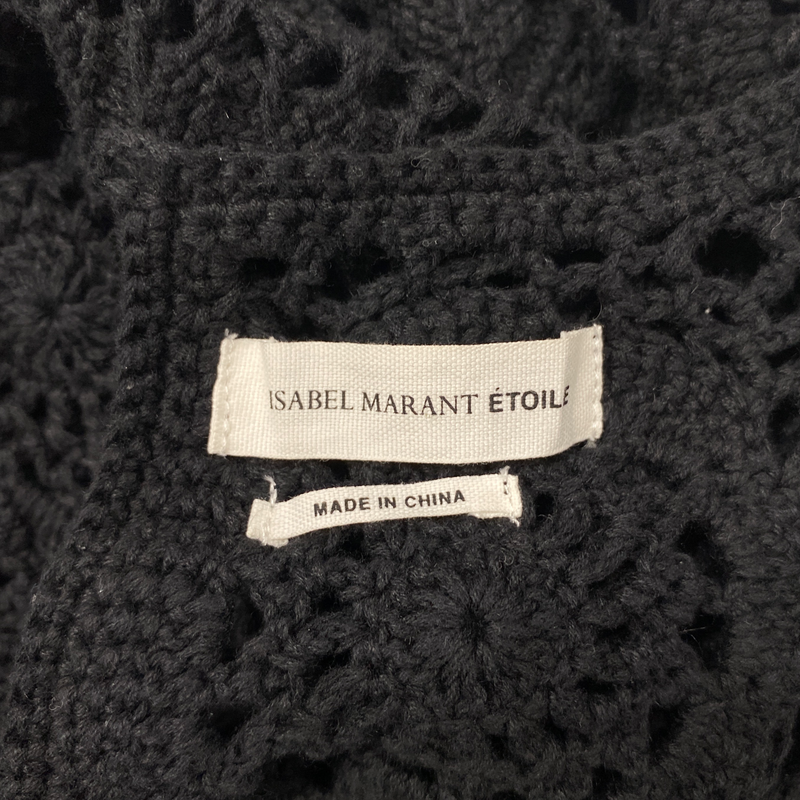 Isabel Marant Etoile black crochet mini dress