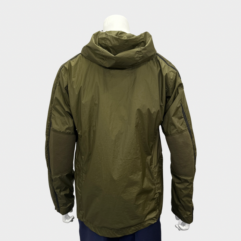 C.P. X ADIDAS men's khaki nylon jacket with built-in balaclava in the hood