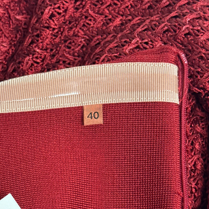 Missoni Red Knitted Strapless Maxi Dress