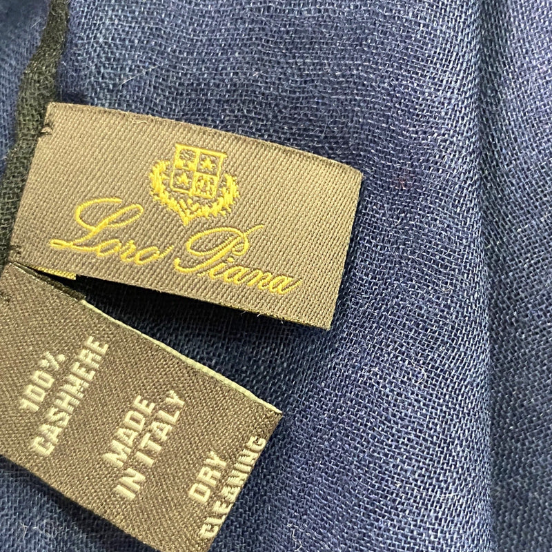 Loro Piana navy cashmere scarf