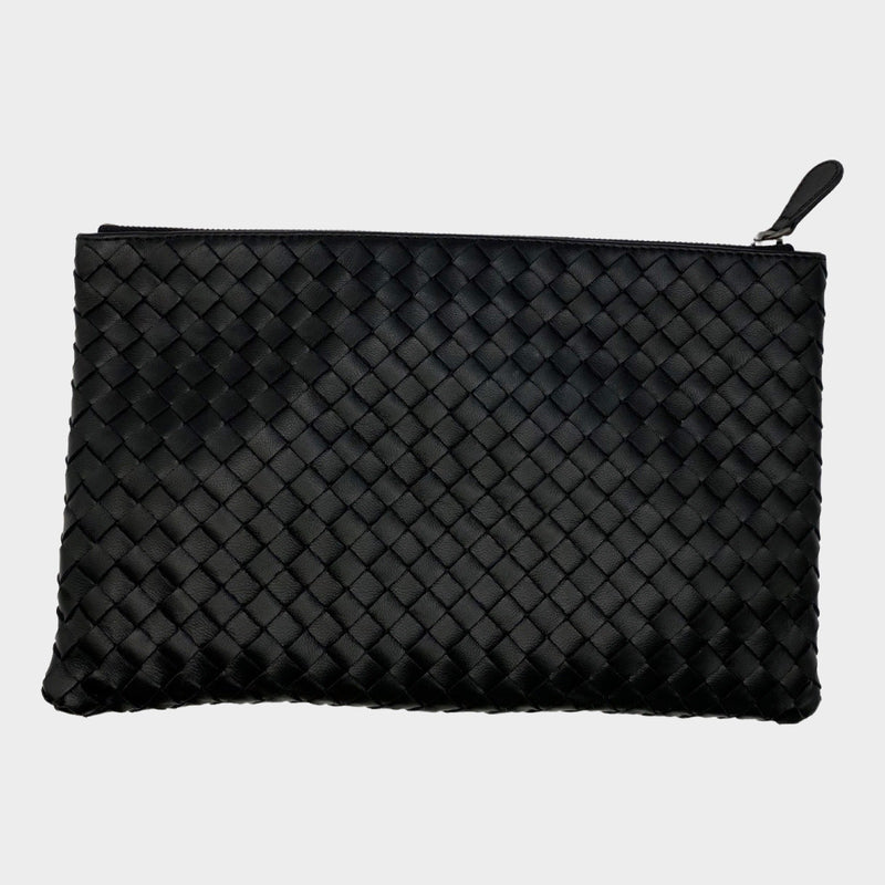 Bottega Veneta black leather pouch
