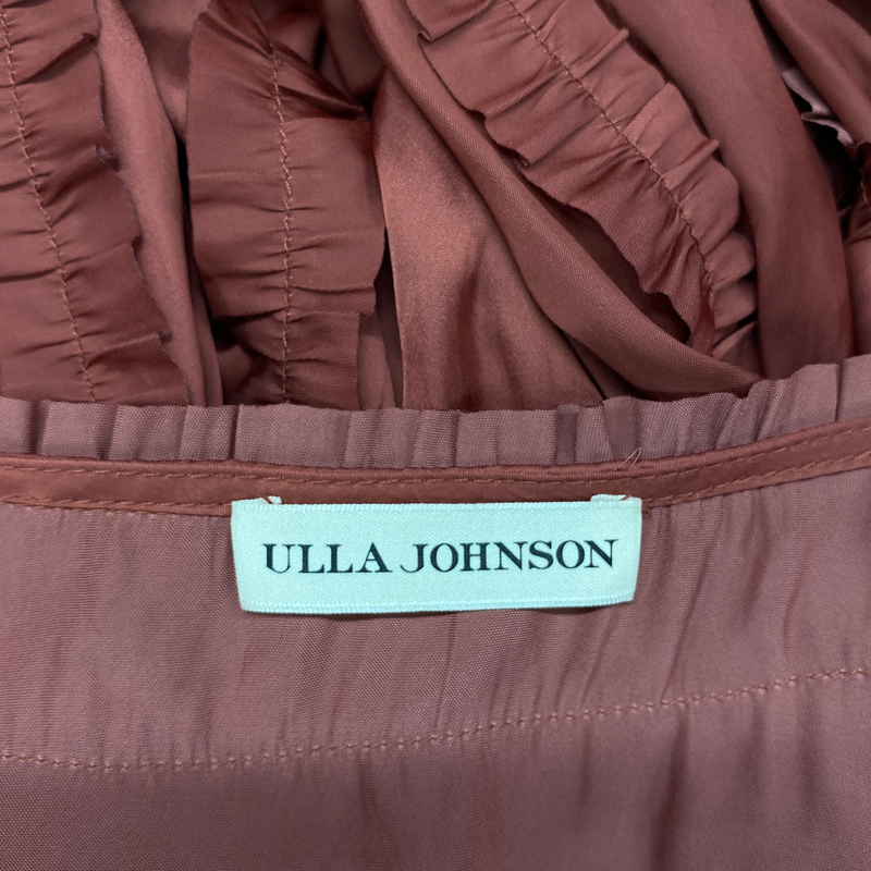 Ulla Johnson women's burgundy blouse with frills