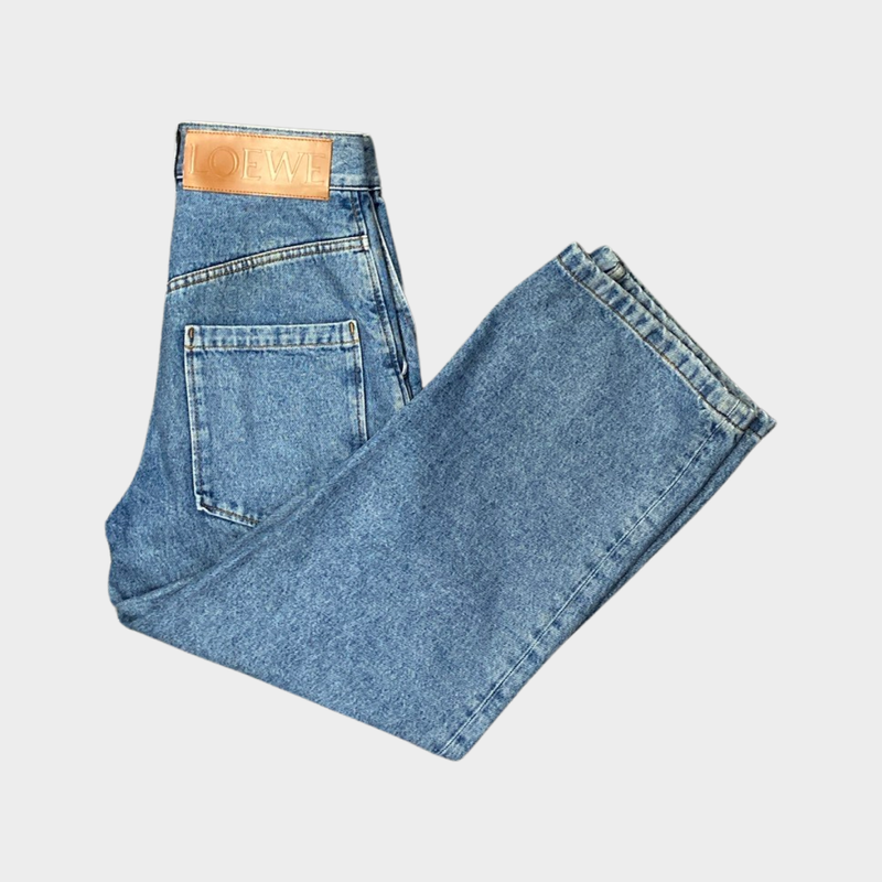 Loewe women's blue anagram jeans