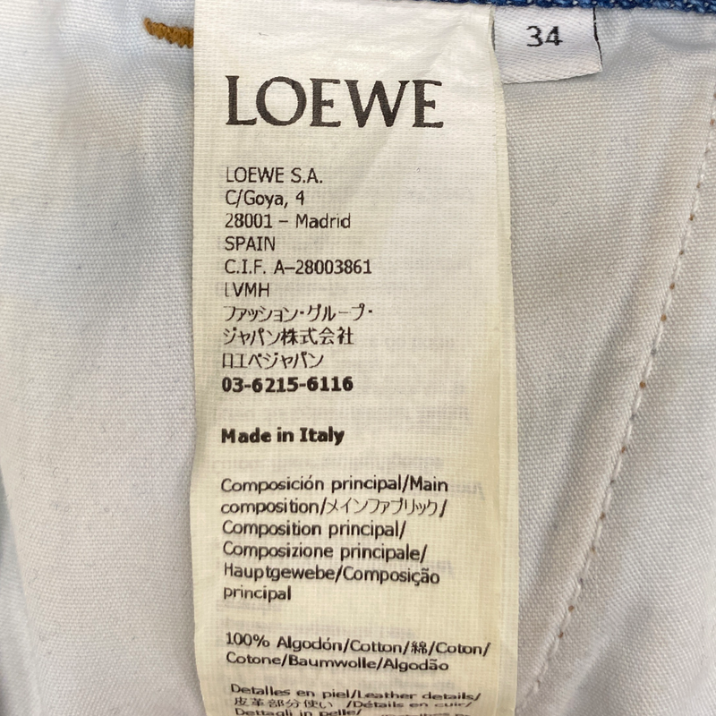 Loewe women's blue anagram jeans