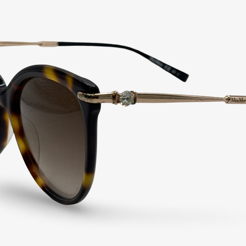 Max Mara Women's Tortoiseshell Sunglasses With Gold Sides