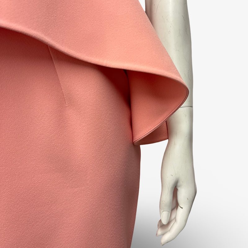 Safiyaa Pink Peplum Top and Skirt Set