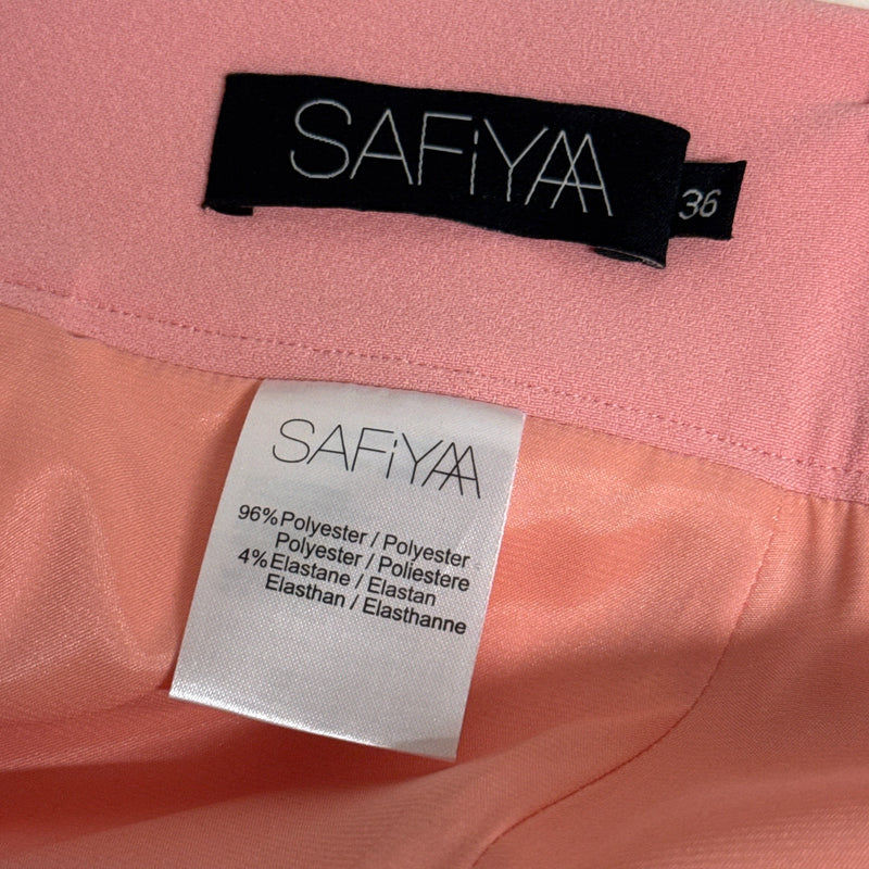 Safiyaa Pink Peplum Top and Skirt Set