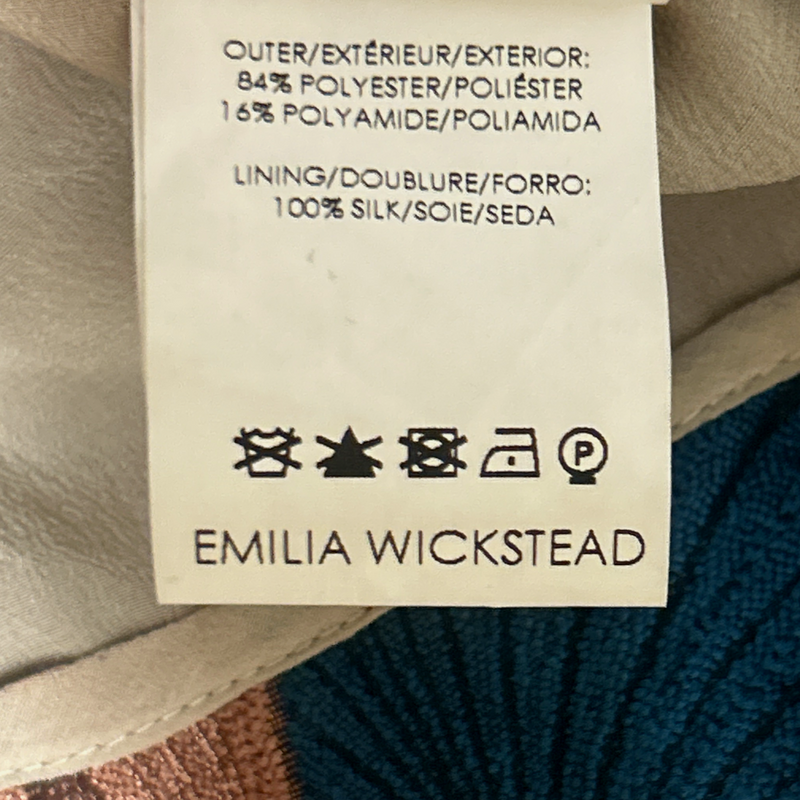 Emilia Wickstead Pink and Teal Floral Sleeveless Dress