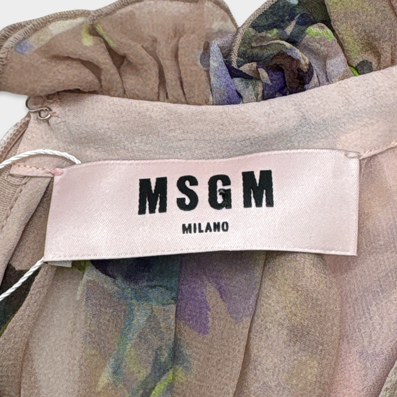 MSGM Pink silk maxi dress