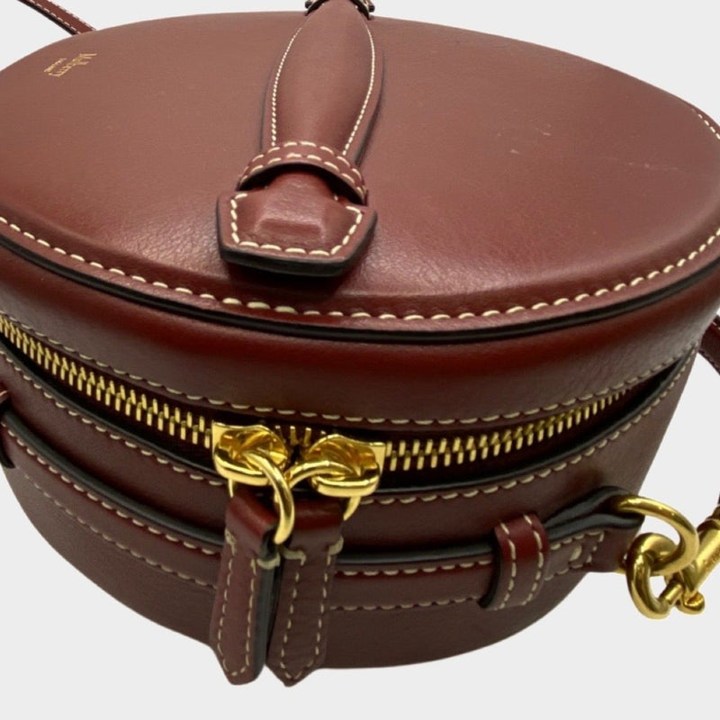 Mulberry burgundy trunk leather handbag