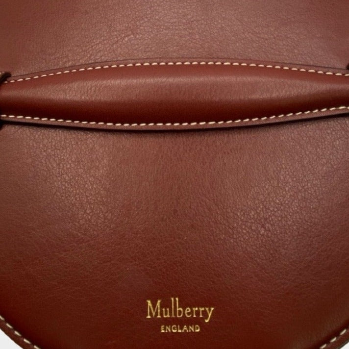 Mulberry burgundy trunk leather handbag