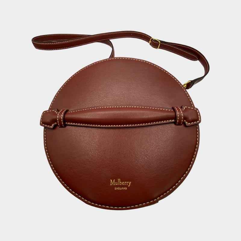 Mulberry burgundy trunk leather handbag