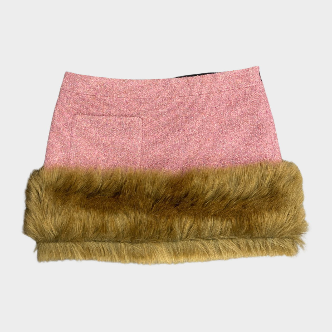 ミニスカート SAINT LAURENT Women Mini Skirts 809129Y76WQ2684 BROWN Mini skirt in jacquard and lace