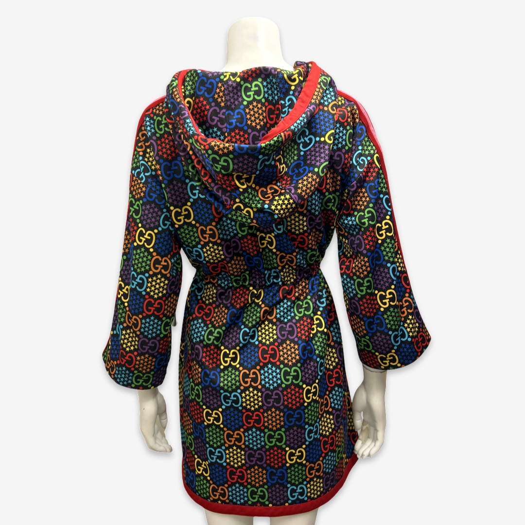 Gucci Rainbow GG Monogram Cotton Hoodie Dress  Loop Generation