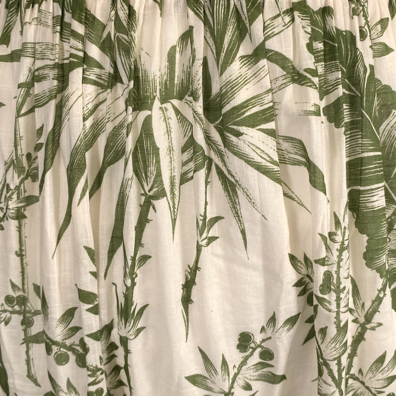 Zimmermann white and green floral print cotton maxi dress