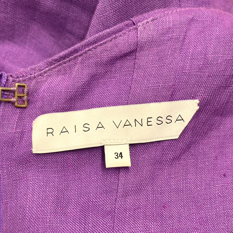 Raisa Vanessa purple cut-out mini dress with gold details