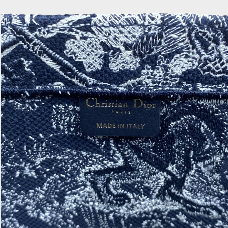 Dior women's blue & ecru large book tote