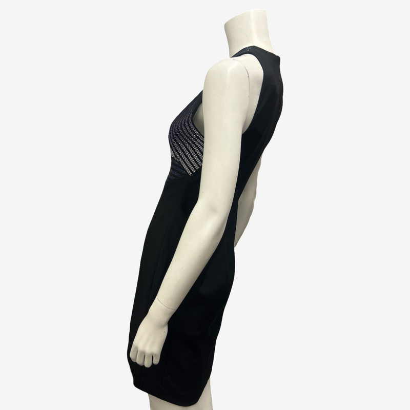 Versace Collection Black Dress With Purple Ombre Diamante Embellisments