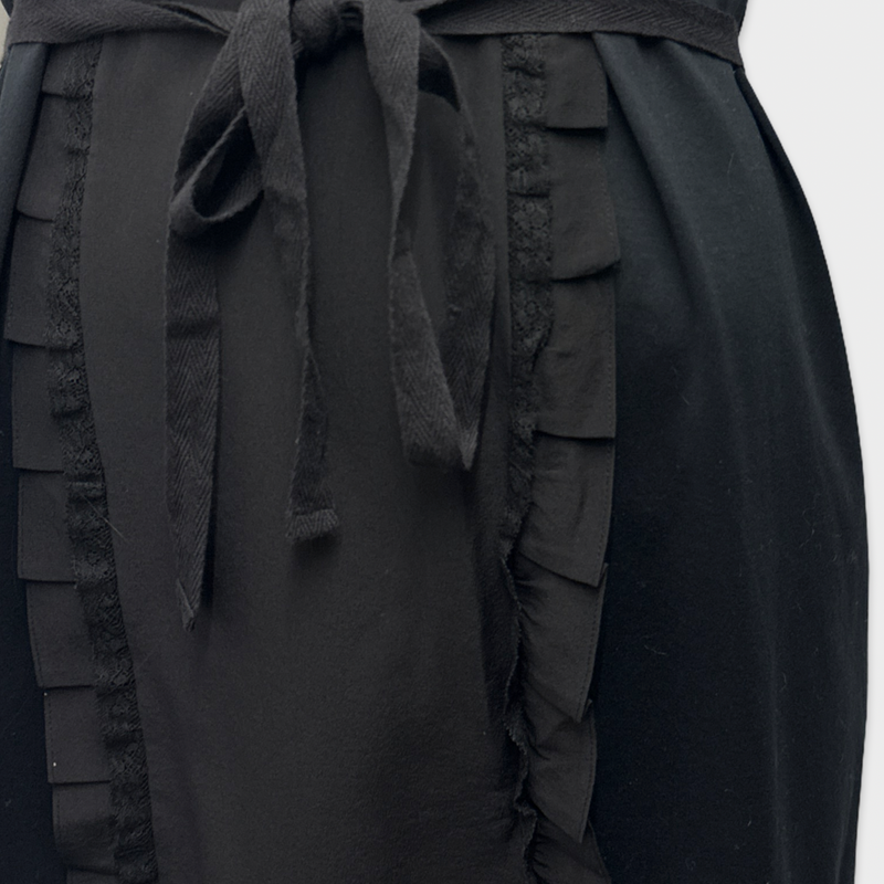 Prada Black pleated silk and cotton mini Dress