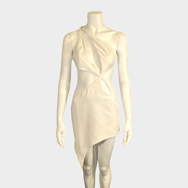 Monot white cut-out mini dress