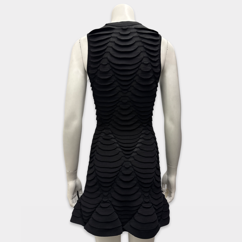 Alaïa Black Dress In Python Knit