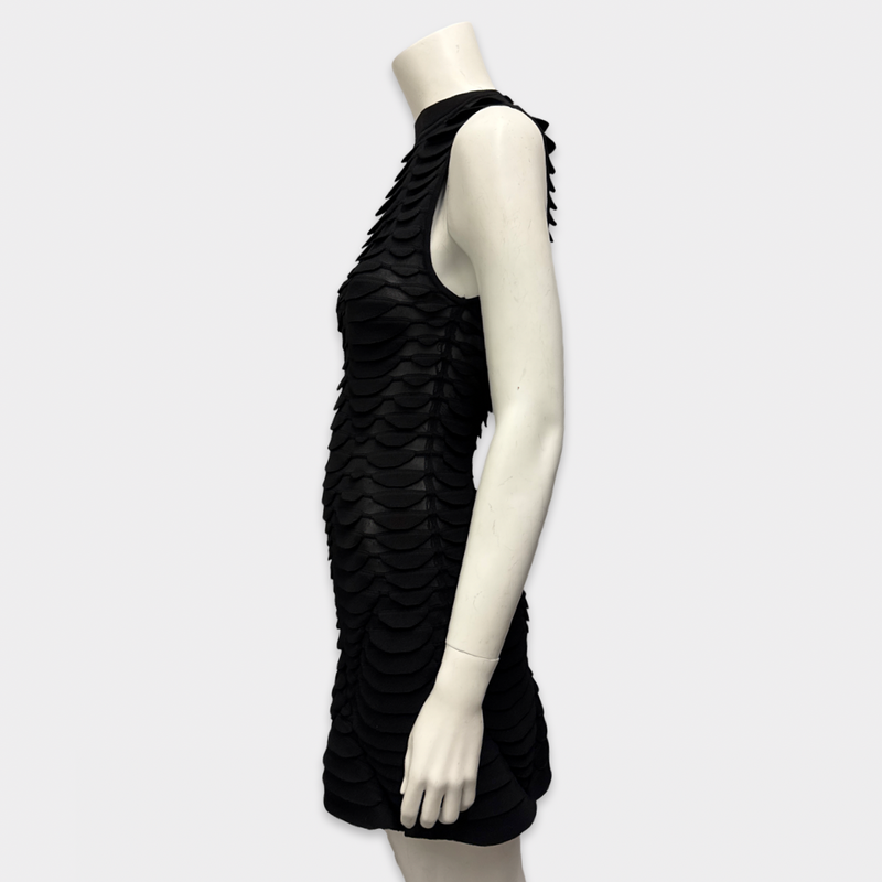 Alaïa Black Dress In Python Knit