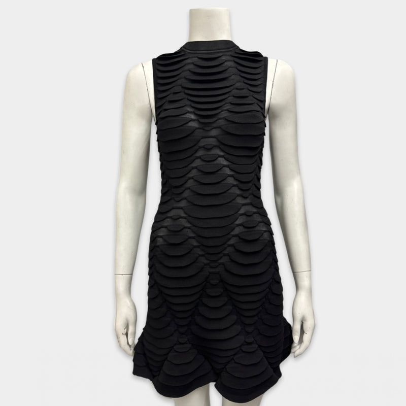 Alaïa Black Dress In Python Knit