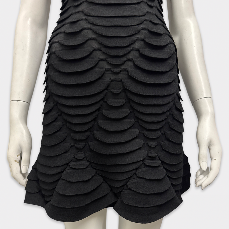 Alaïa Black Dress In Python Knit
