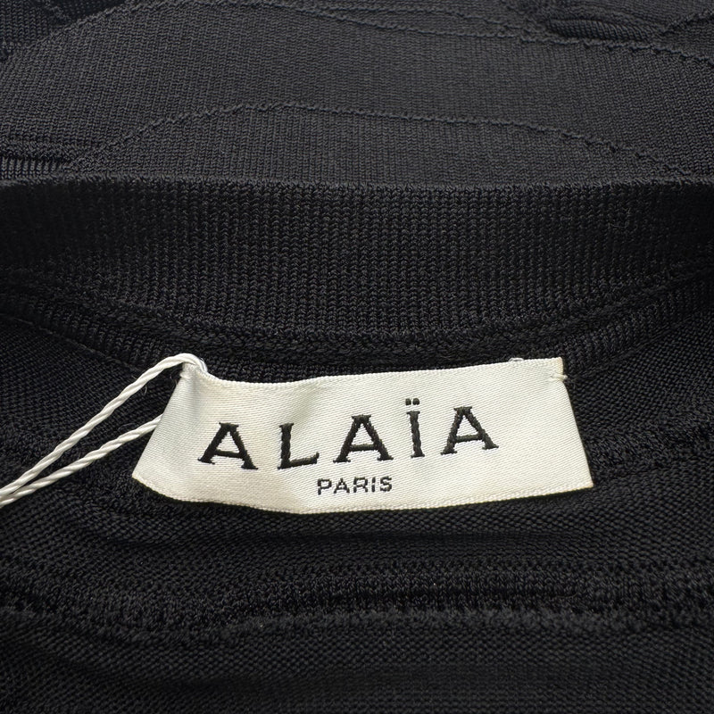 Alaïa Black Dress In Python Knit