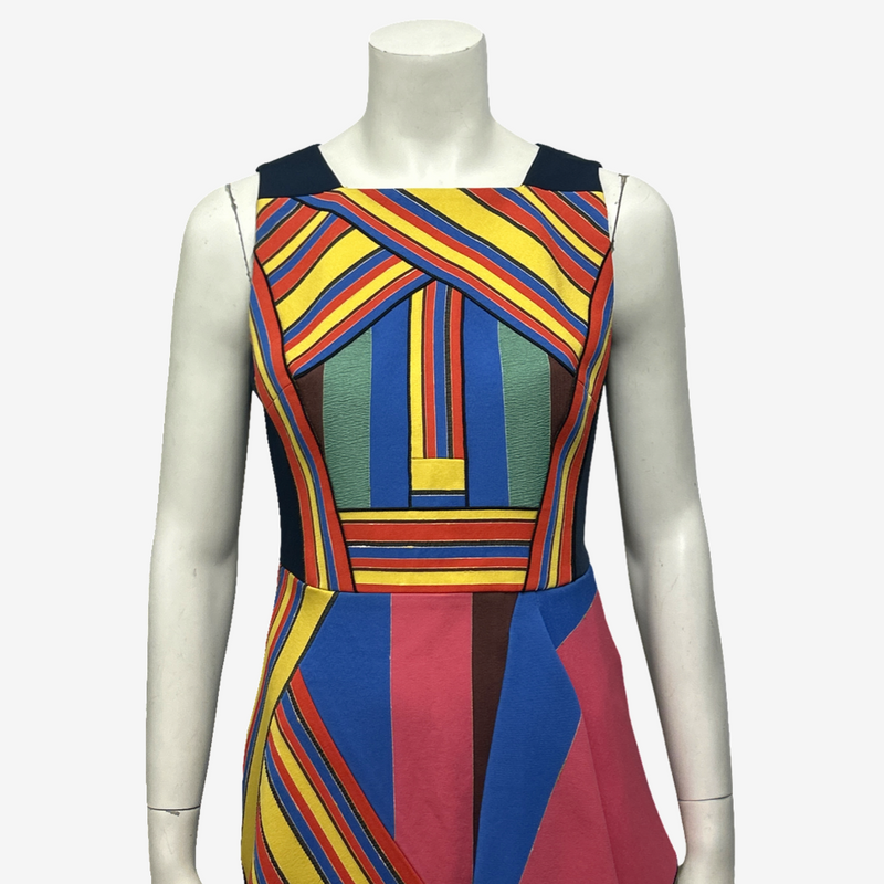 Peter Pilotto Multicolor Stripe Abstract Dress