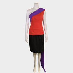 Safiyaa women's purple and red asymmetrical top