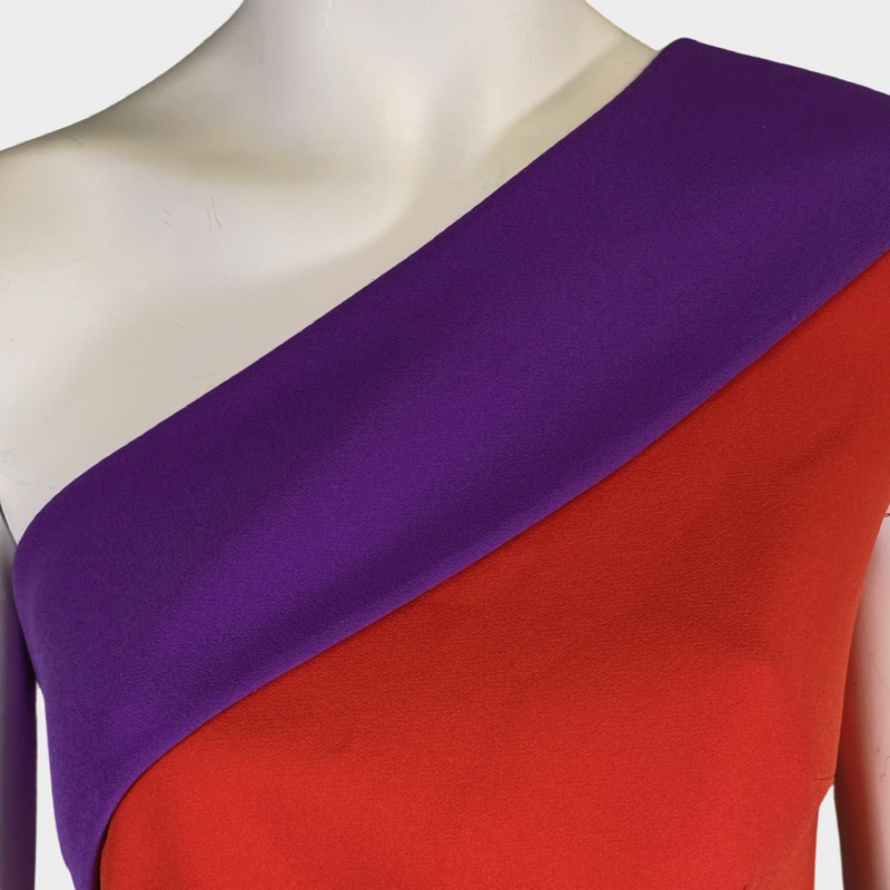 Safiyaa women's purple and red asymmetrical top