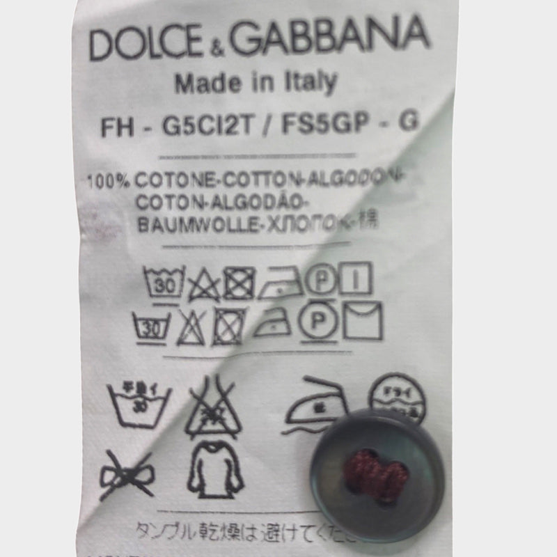 Dolce&Gabbana men's burgundy polka dot shirt
