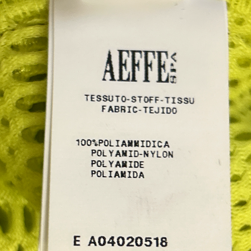 Moschino Neon Yellow Mesh Knit Scuba-Style Dress