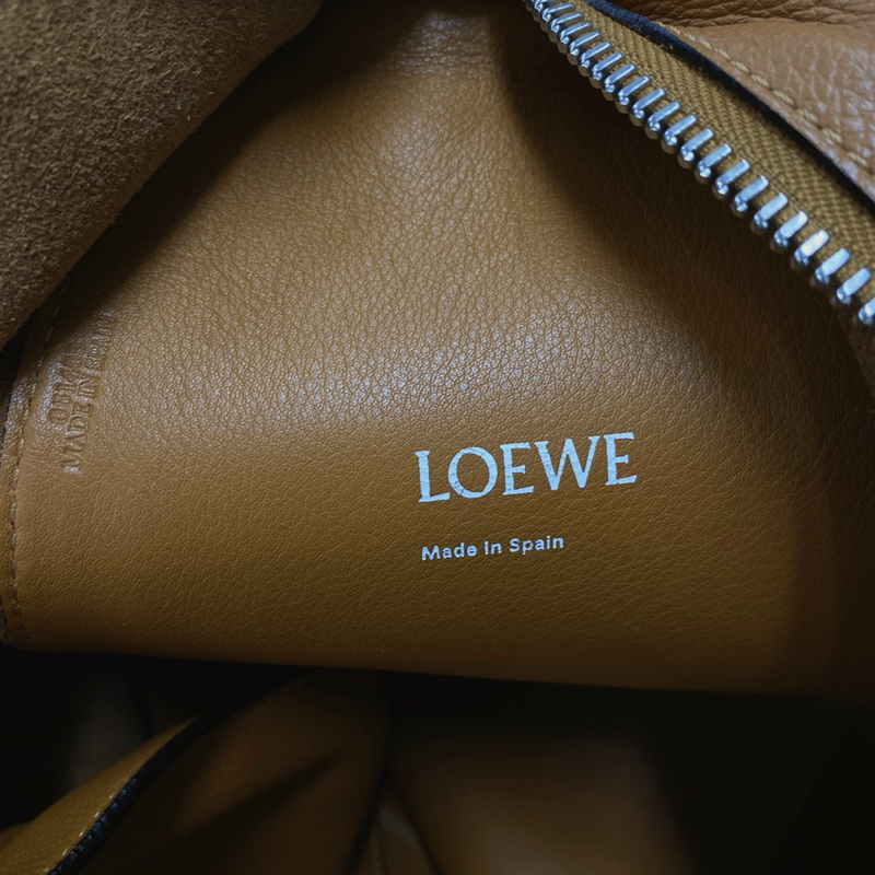 LOEWE men's tan grained leather Acton Sling Cross-Body Bag