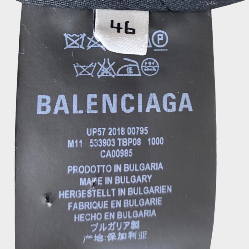 Balenciaga men's black opera parka