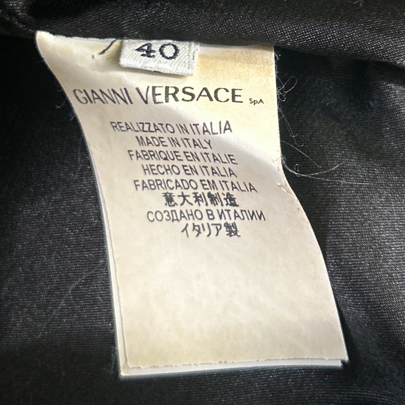 Versace Black And Gold Sequin Mini Dress