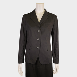 Prada women's black cotton blazer jacket