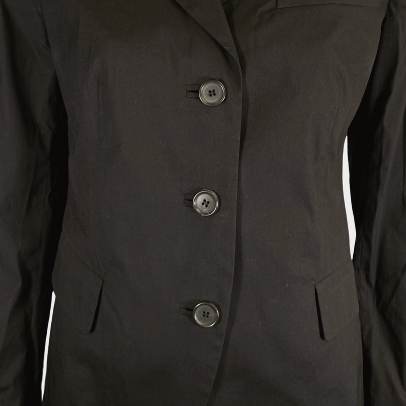 Prada women's black cotton blazer jacket